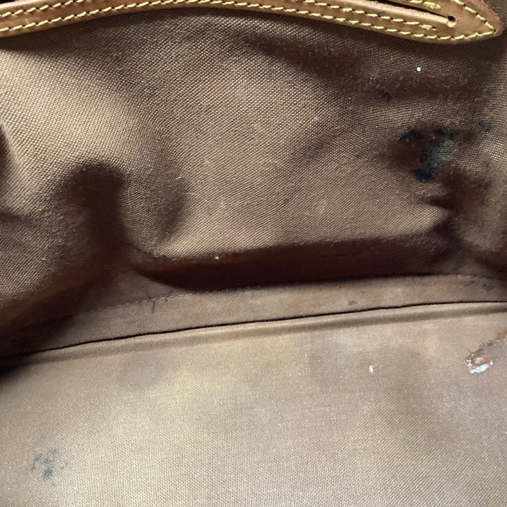 Louis Vuitton Monogram Alma Handbag Brown Coated Canvas Leather